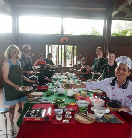Unique farm to table cooking class with lovely  Group  from Canada and Australia 