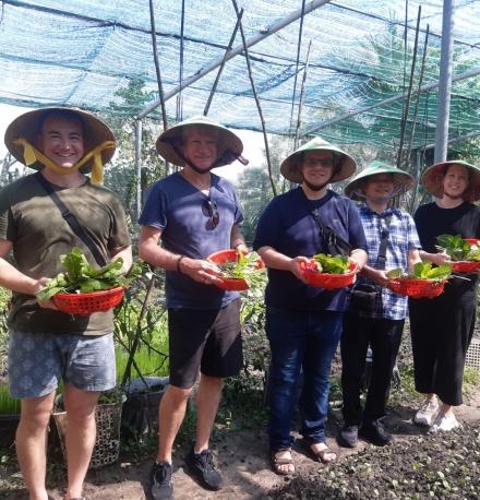 exploring  organic farm , exploring  vietnamese cuisines  with  cu chi tunnels from Lovely Group from  Australia 