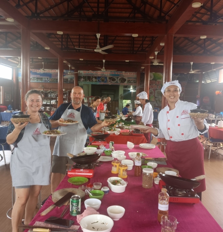 farm to table HCM Cooking Class program with   cu chi tunnels lovely couple from Polland 