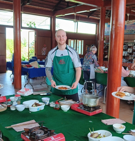  farming and cooking class program  with lovely group from UK & American 