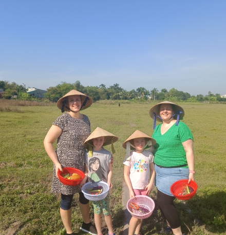 full day cooking class with cu chi tunnels with lovely farming from Belgium and Germany 