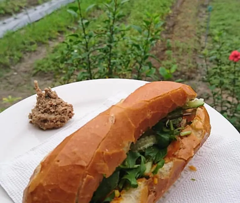 Vietnamese Baguette with Pate and Charsiu