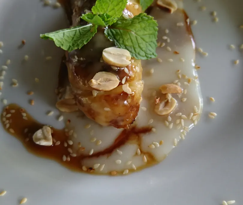 BBQ Banana with Coconut Milk