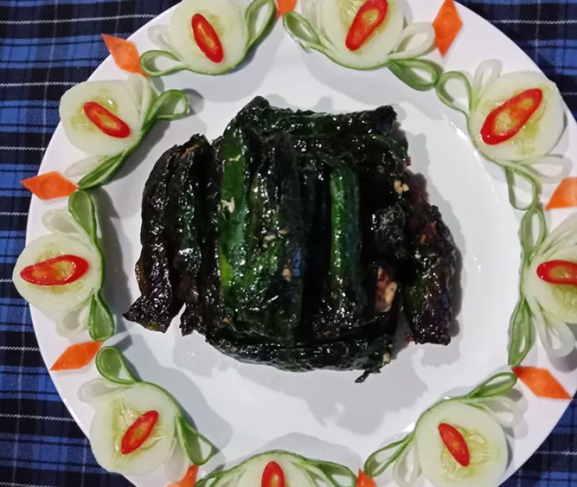 BBQ Tofu wrap with Betel Leaves