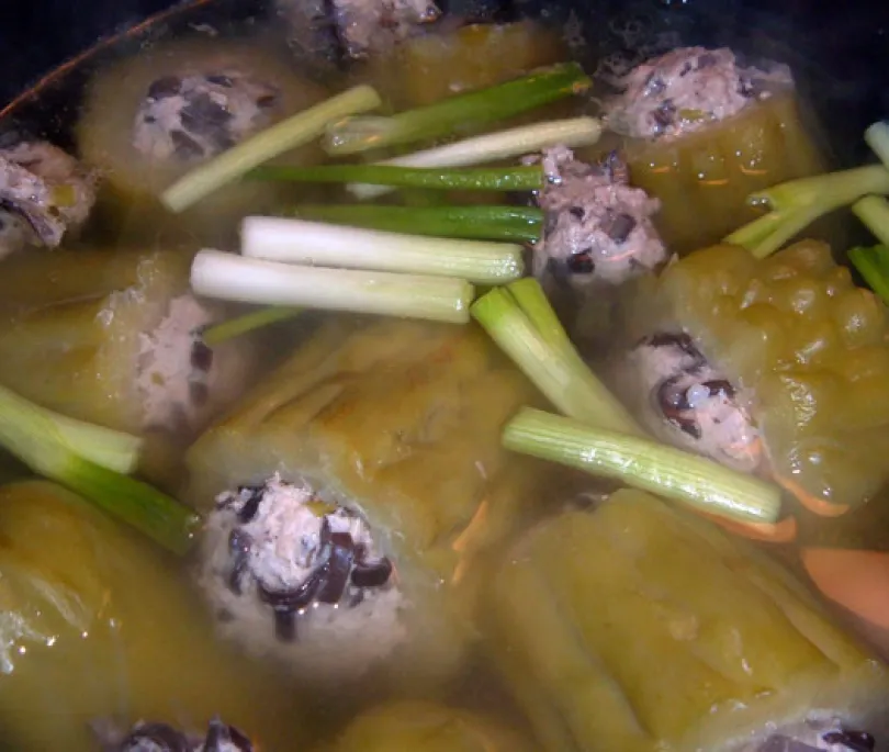 Bitter Melon soup stuffed with Tofu and Mushroom