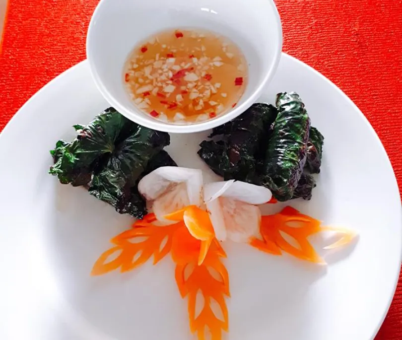 BBQ beef Wrap with Betel Leaves
