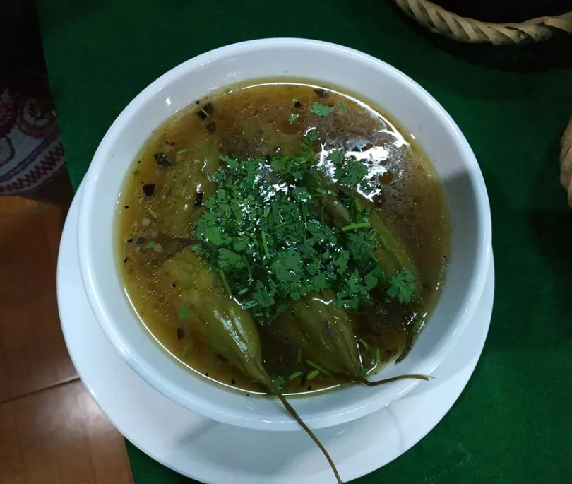 Bitter Melon Soup stuffed with pork and Mushroom