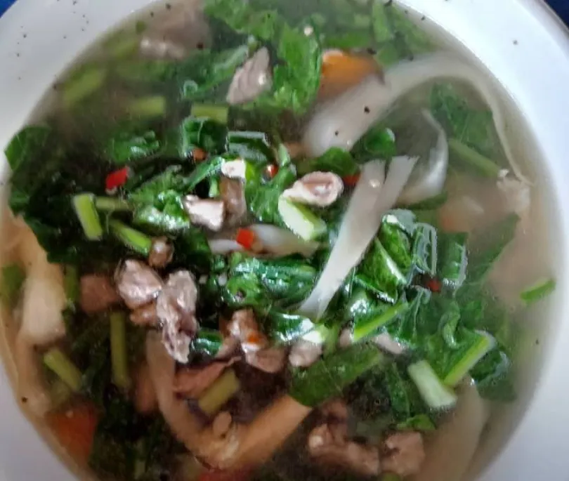 Vegetables soup with Pork Minced