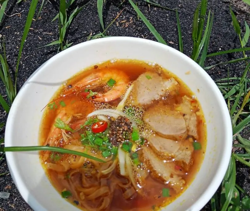 Roast Pork and Prawn with rice noodle soup Cao Lau