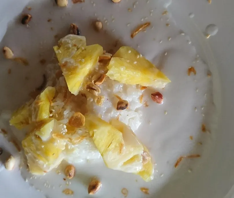 Pineapple Sticky rice with Coconut Milk