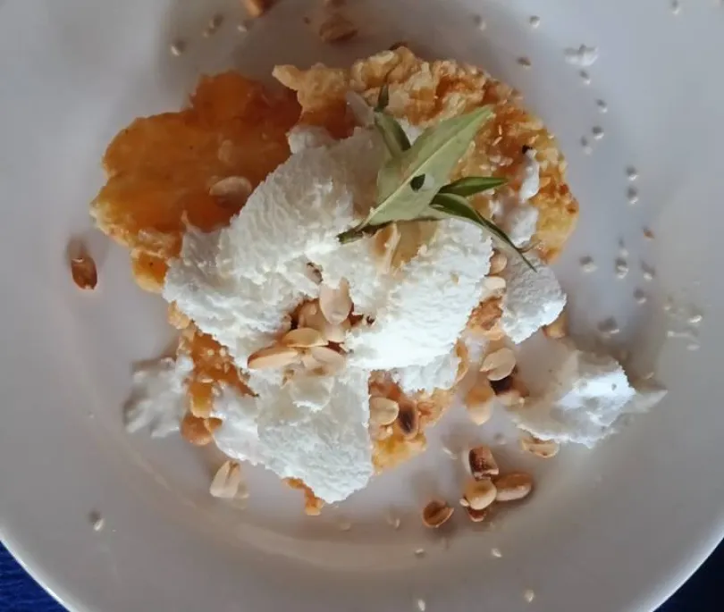 Pineapple Fritter with Coconut Cream