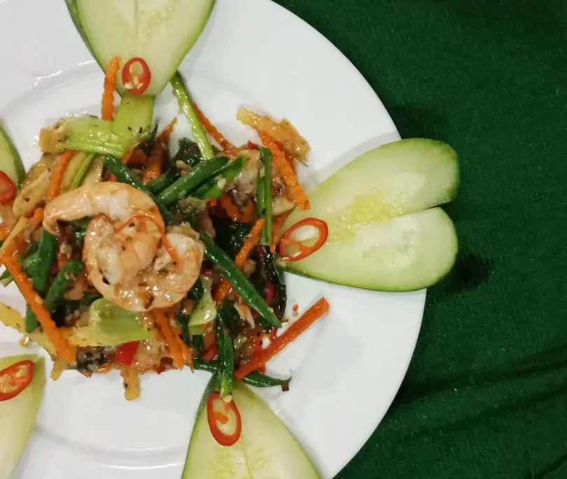 Stir Fry Prawn with Chilli ,Ginger ,lemongrass Sauce
