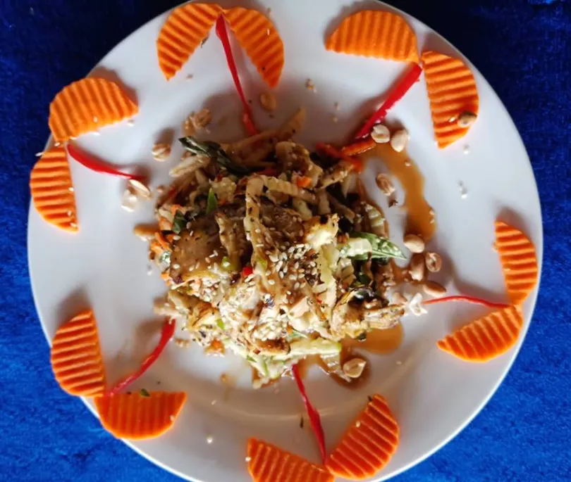 Vegan Mango  Salad with BBQ Mushroom
