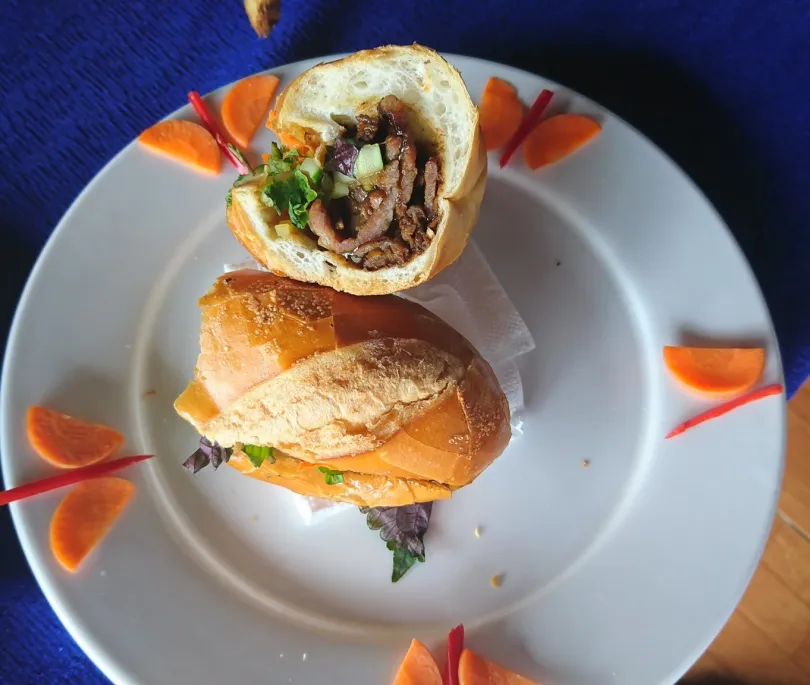 Vietnamese Bread with BBQ Fake Beef