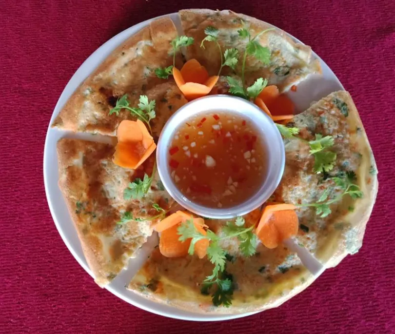 Vietnamese Corn Cake with Prawn