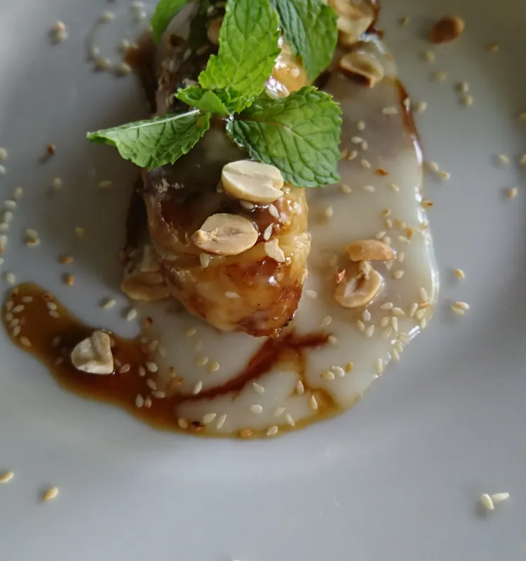 BBQ Banana with Coconut Milk