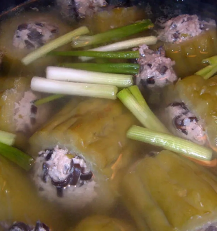 Bitter Melon soup stuffed with Tofu and Mushroom