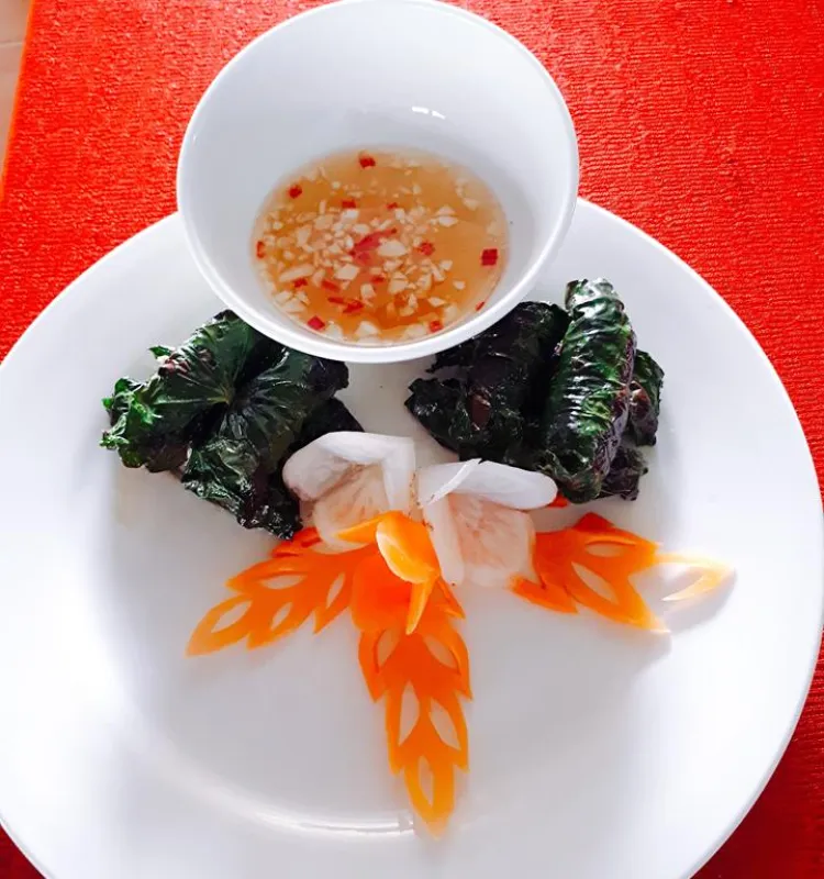 BBQ beef Wrap with Betel Leaves