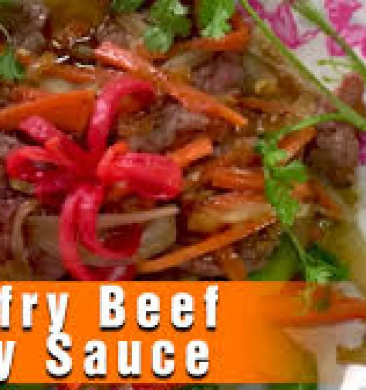 Stir fry Beef with Sate Sauce