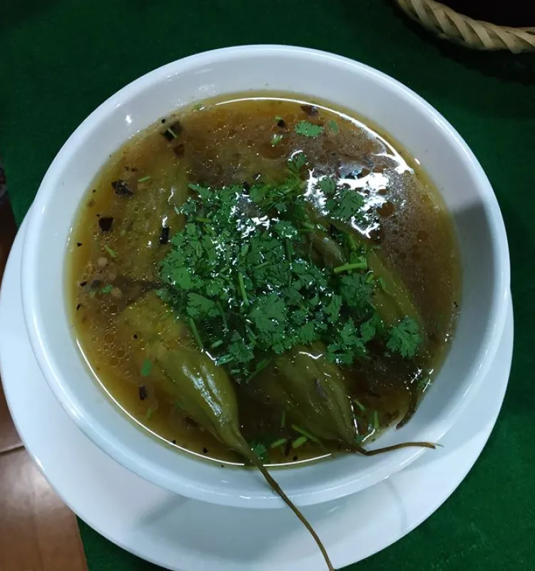 Bitter Melon Soup stuffed with pork and Mushroom