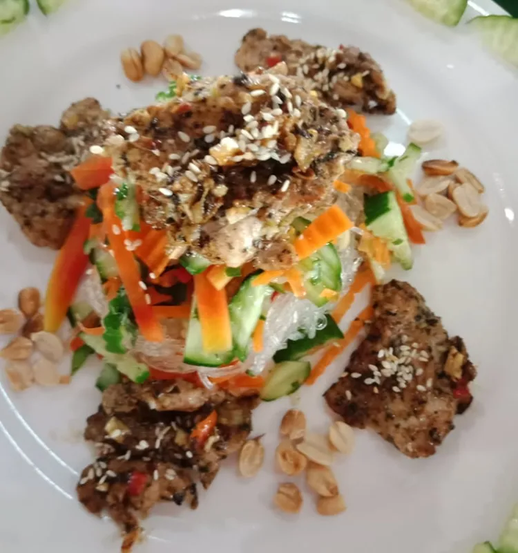 Glass Noodle Salad with BBQ Pork/ Beef