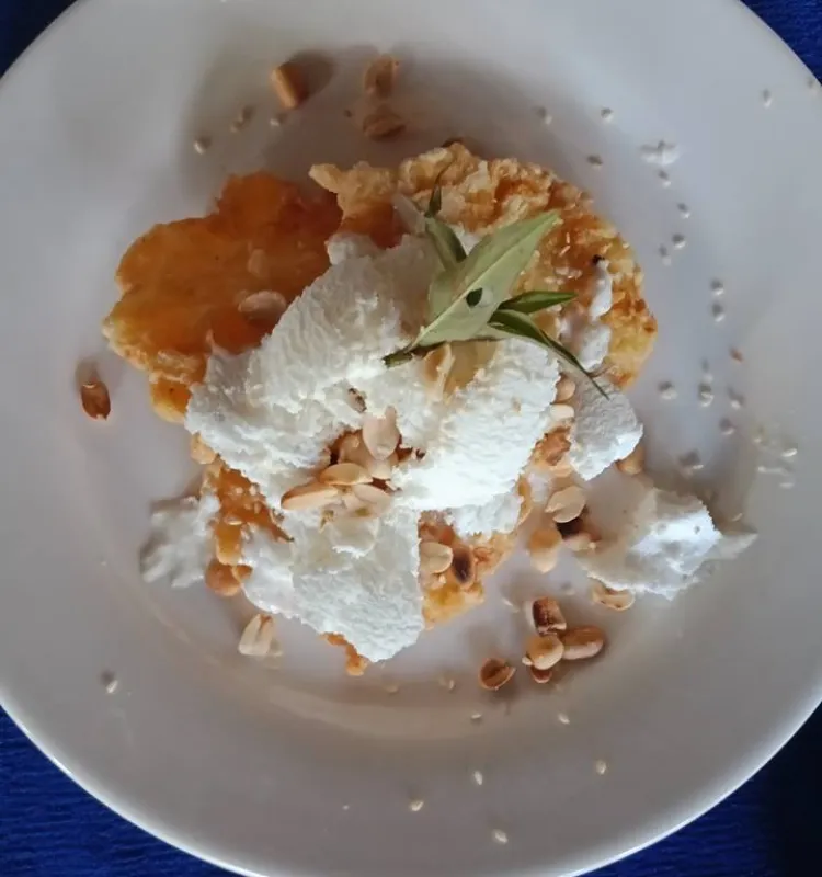 Pineapple Fritter with Coconut Cream