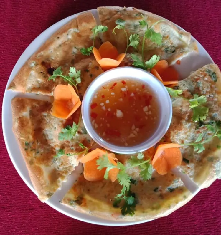 Vietnamese Corn Cake with Prawn